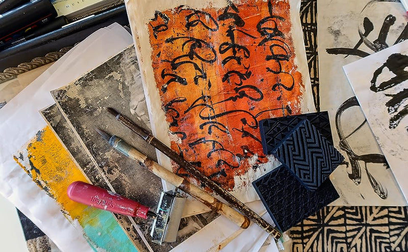 Gel Plate Printing for Mixed Media Art by Robyn McClendon