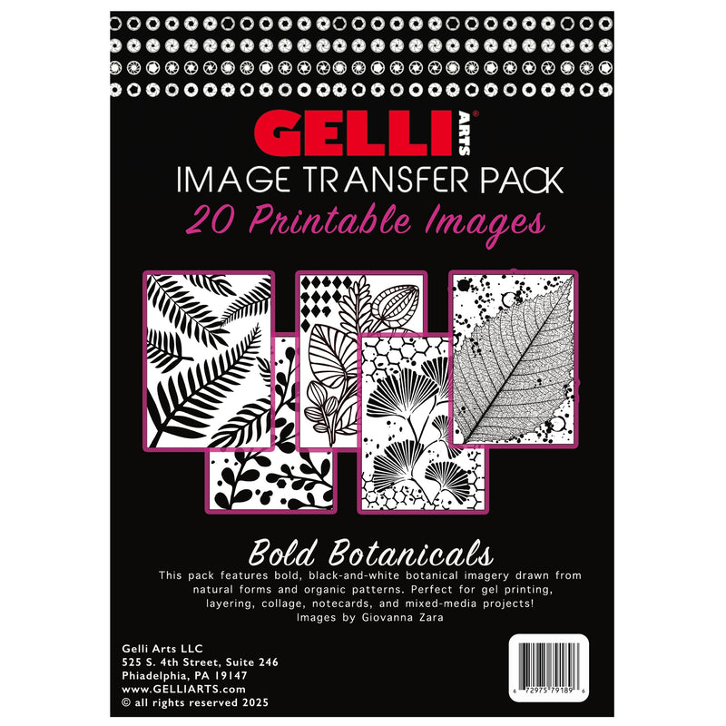 NEW!! IMAGE TRANSFER PRINTABLES PACK - BOLD BOTANICALS | Gelli Arts