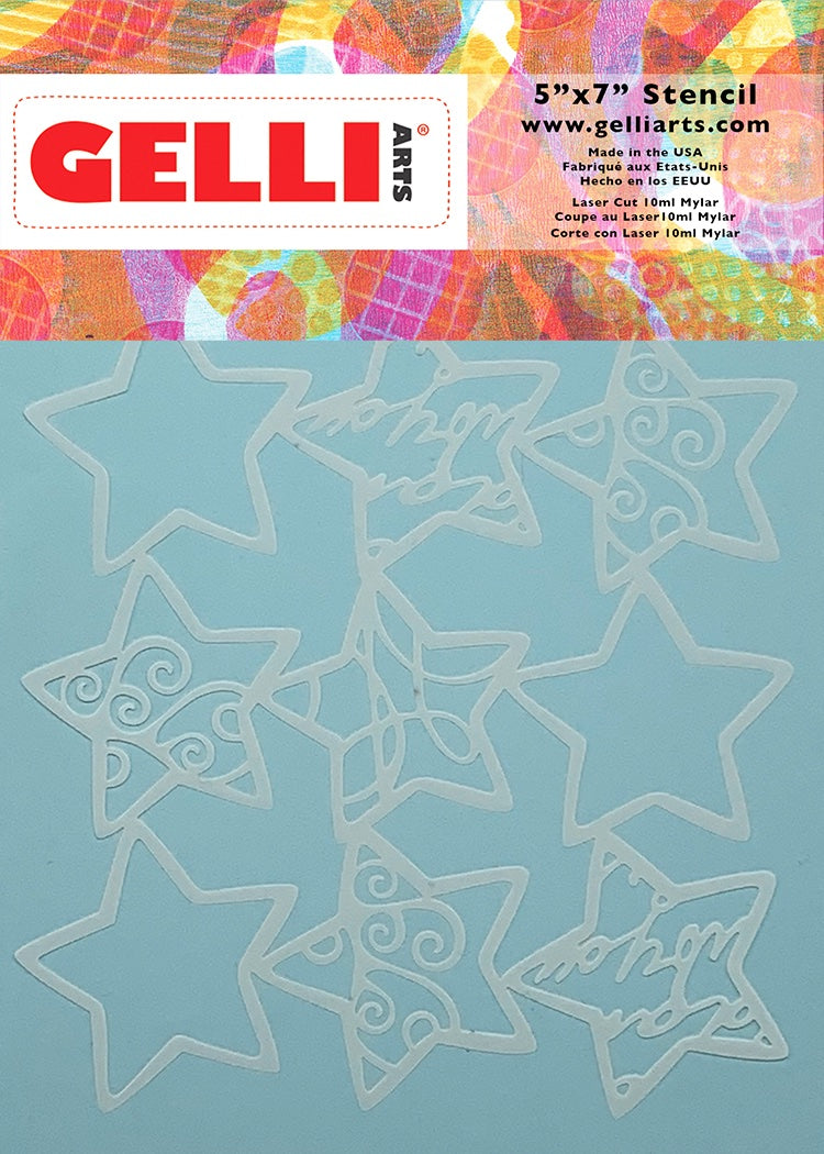 NEW Holiday Stars Stencil - Designed by Giovanna Zara! (5x7")