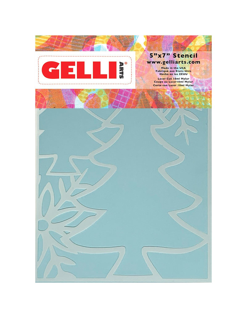 NEW Holiday Trees Stencil - Designed by Giovanna Zara! (5x7")