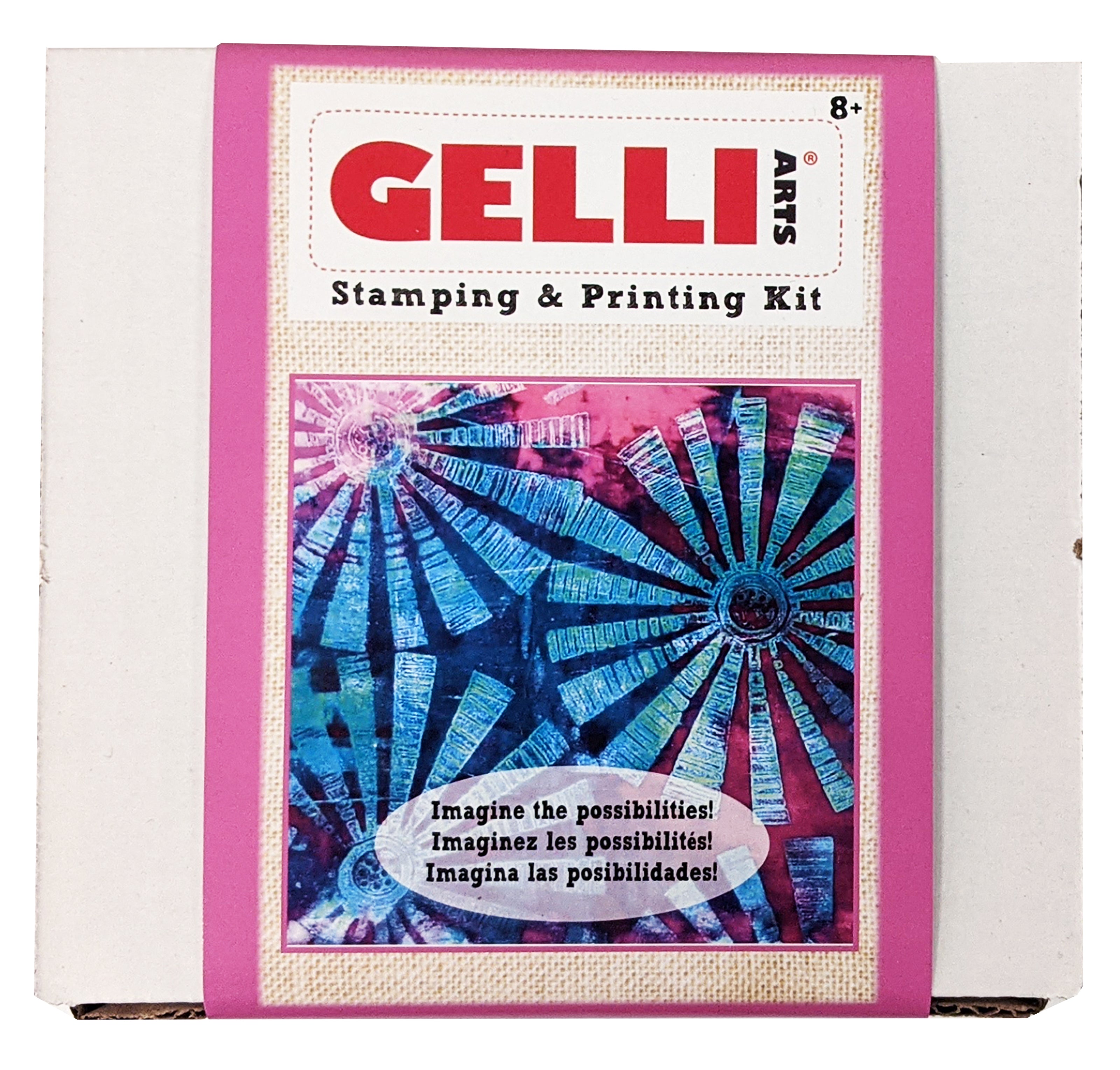 Gelli Arts Stamp Kit with Gel Plate Kit Stamping and Printing Kit
