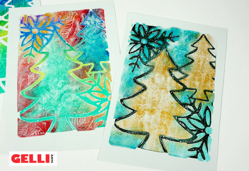 NEW Holiday Trees Stencil - Designed by Giovanna Zara! (5x7")