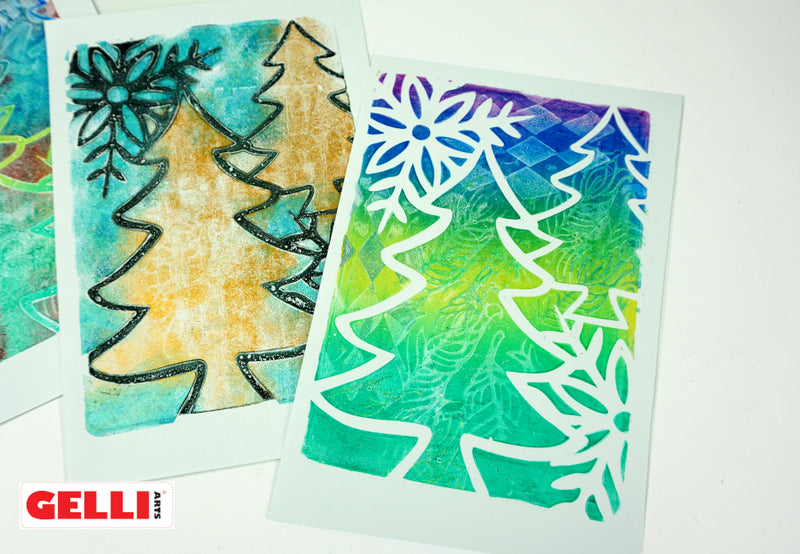 NEW Holiday Trees Stencil - Designed by Giovanna Zara! (5x7")