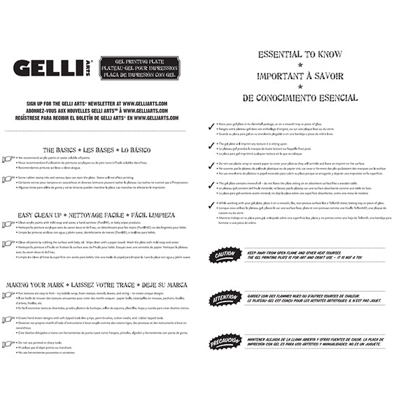 Gel Press Printing Plate - 3 x 5