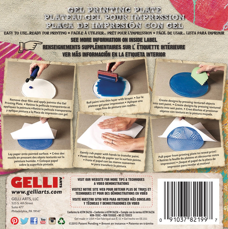 4” Round Gelli® Printing Plate
