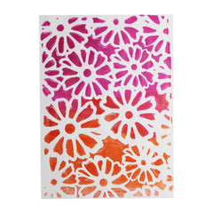 Flower Stencil - Designed to print with 5x7 Gelli Arts® printing plate