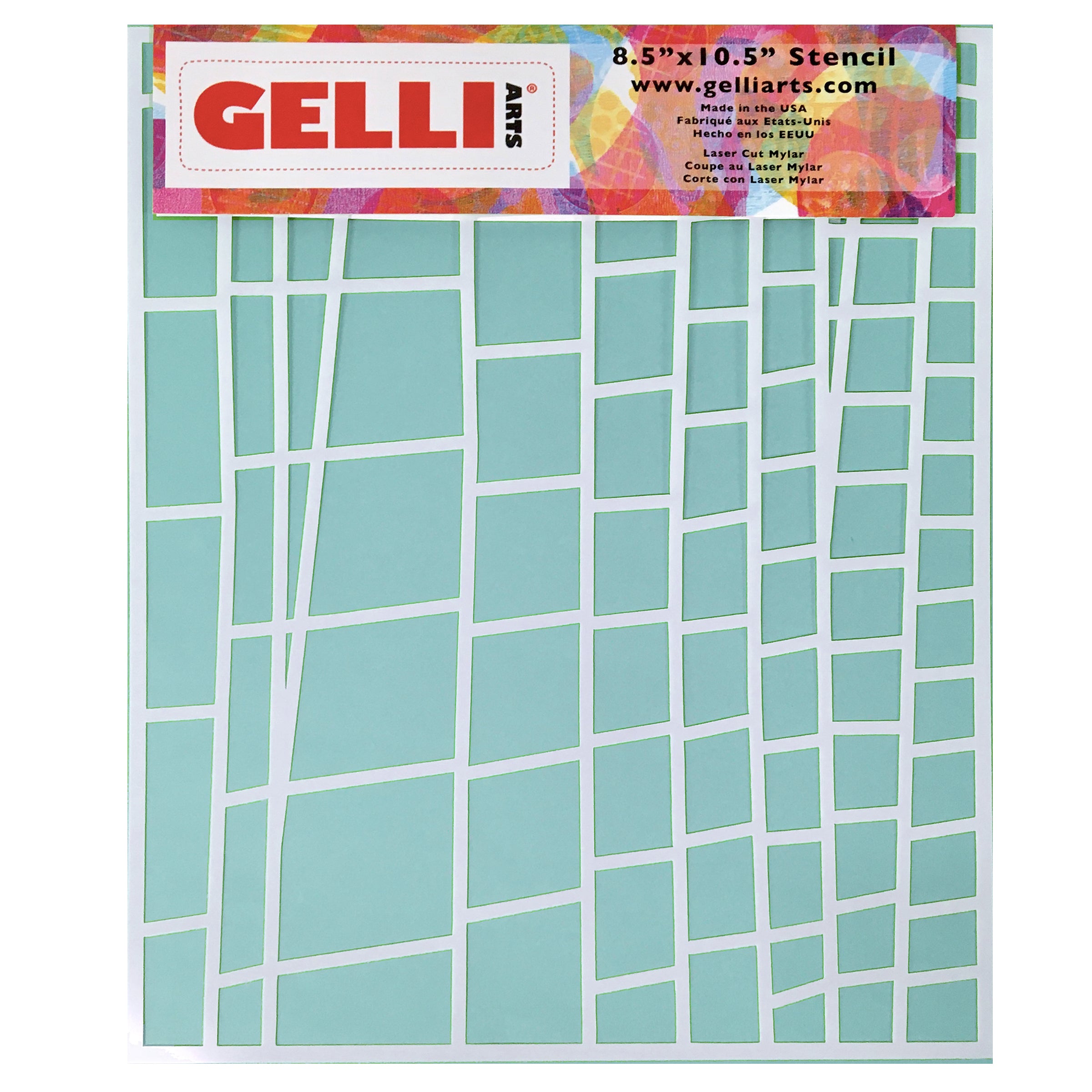 Ladder Stencil - Designed to print with 8x10 Gelli Arts® printing plat