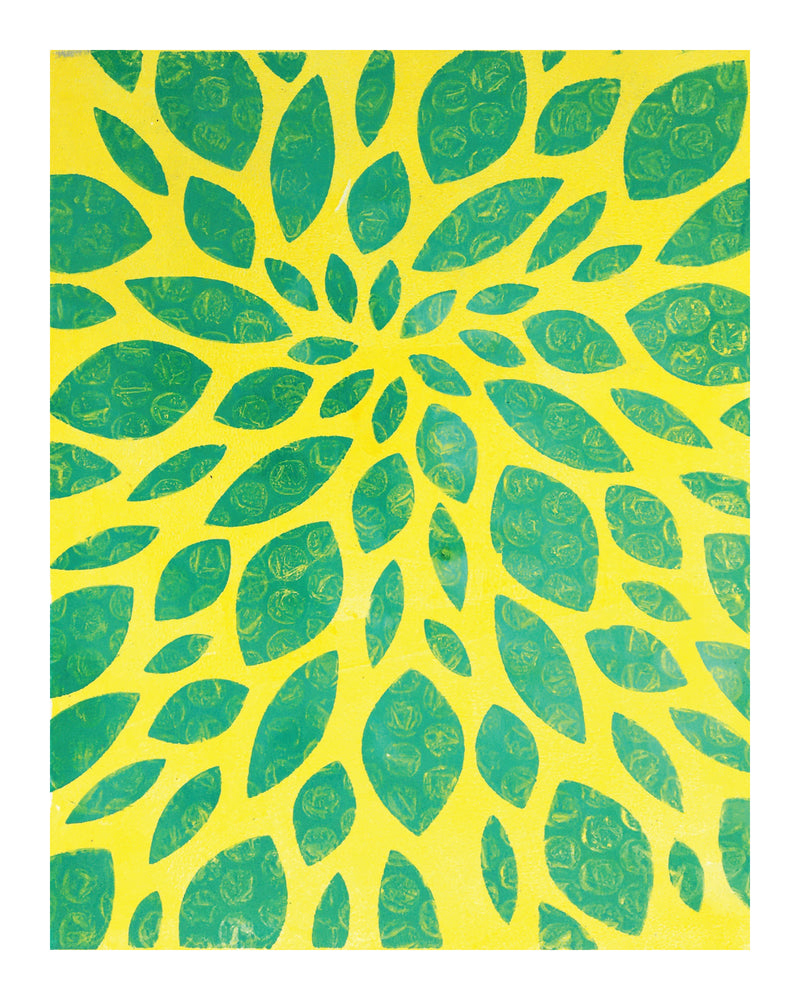 Flower Stencil - Designed to print with 8x10 Gelli Arts® printing plat