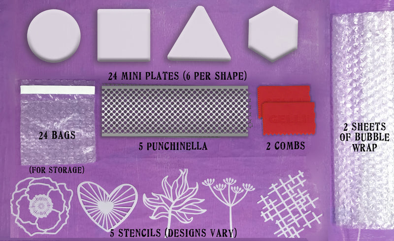 New!! Assorted Mini Plate Class Pack - Contains 24 Assorted Shaped Mini Plates & Accessories