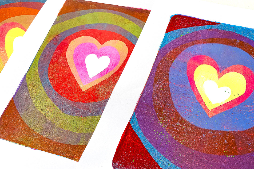 Heart Stencil Set for Gelli Plate Printing