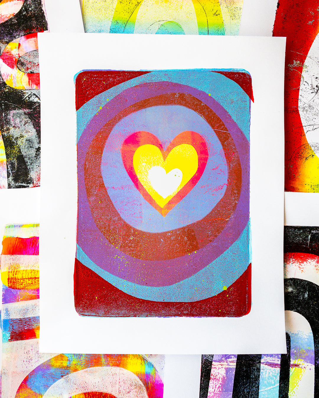 Heart Stencil Set for Gelli Plate Printing