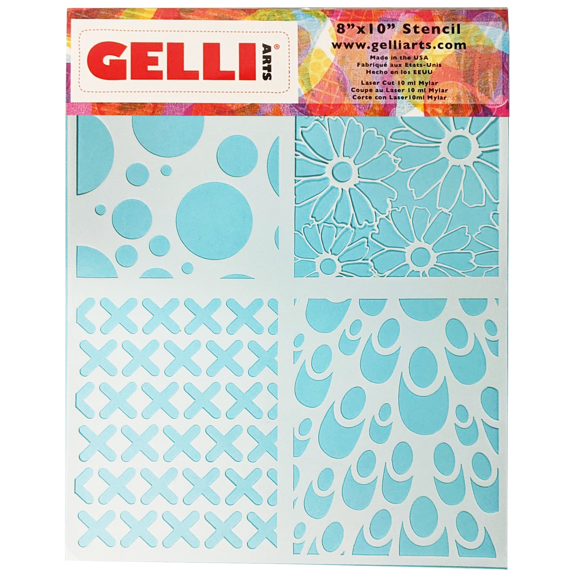 NEW Multi-Stencil - Designed to print with 8x10 Gelli Arts® printing p