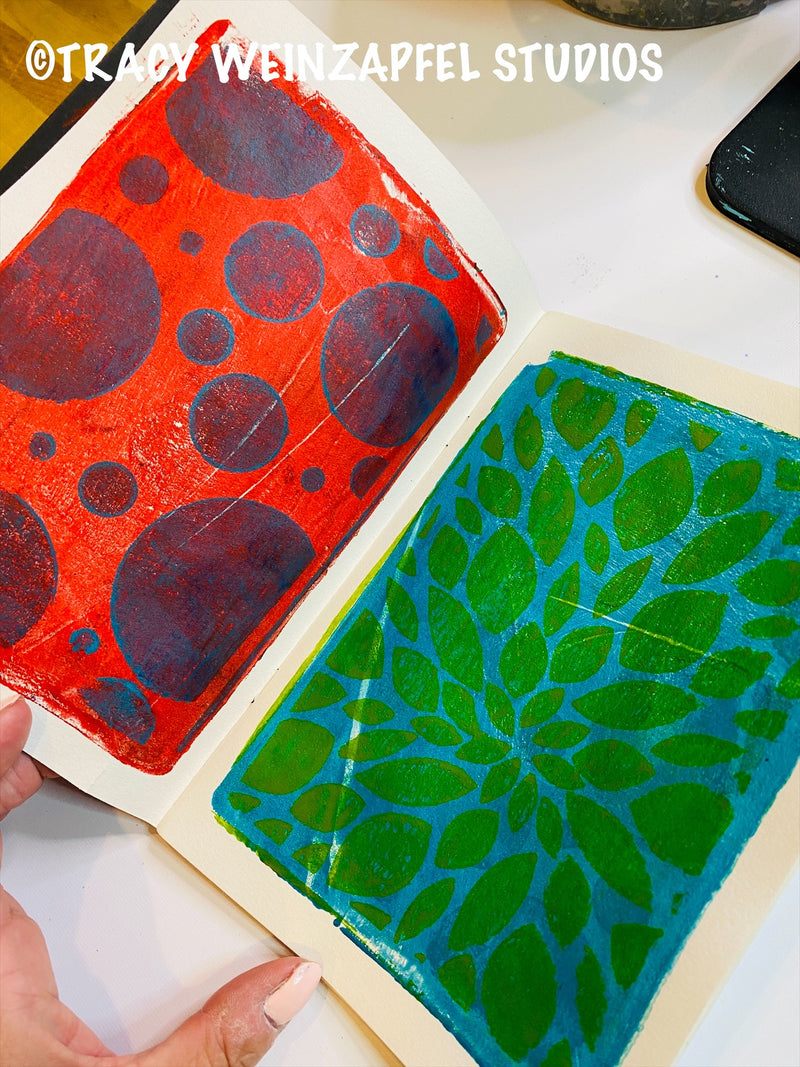 StencilGirl Talk: Make a Gelli Printed Mini Art Journal