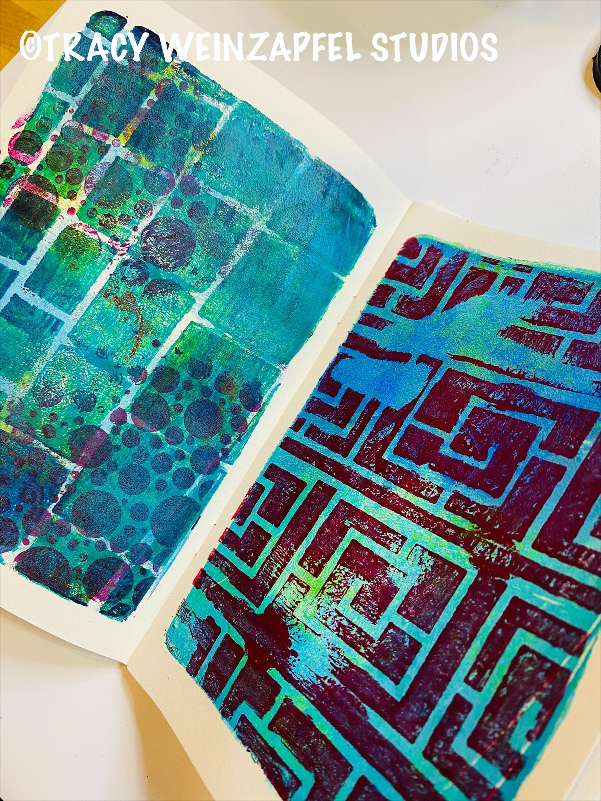StencilGirl Talk: Make a Gelli Printed Mini Art Journal