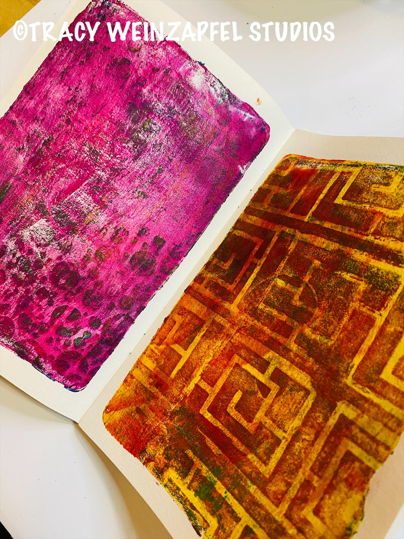 StencilGirl Talk: Make a Gelli Printed Mini Art Journal