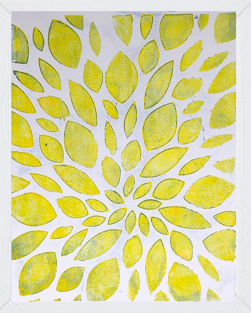 NEW Leaf Stencil - Designed to print with 8x10 Gelli Arts® printing plate
