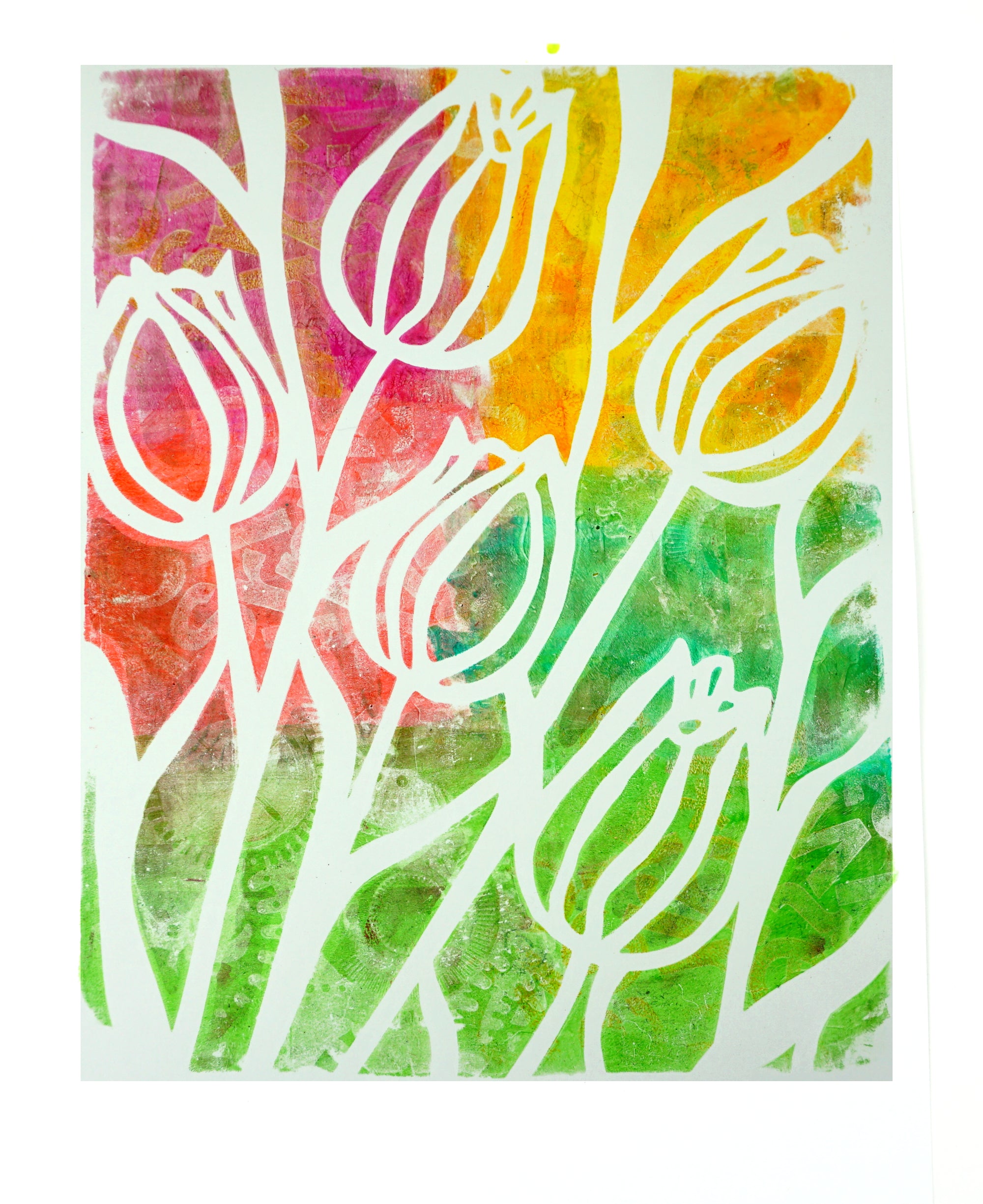 NEW Multi-Stencil - Designed to print with 8x10 Gelli Arts® printing p